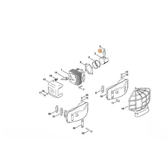 STIHL  Sworzeń tłokowy 12x8x33 1108 034 1501